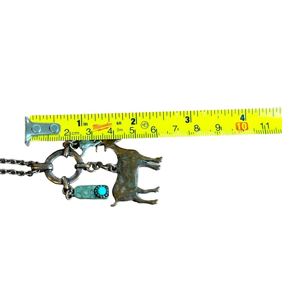 Rustic Farmhouse Style Billy Goat Hammered Copper Tone Necklace - Picture 6 of 6